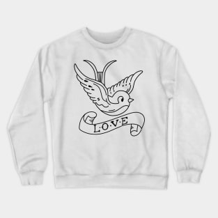 Vintage Bird Tattoo Crewneck Sweatshirt